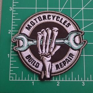 Skeleton Hand Motorcycle Patch